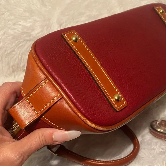 Dooney & Bourke Burgundy and Brownish Satchel - Picture 5 of 9